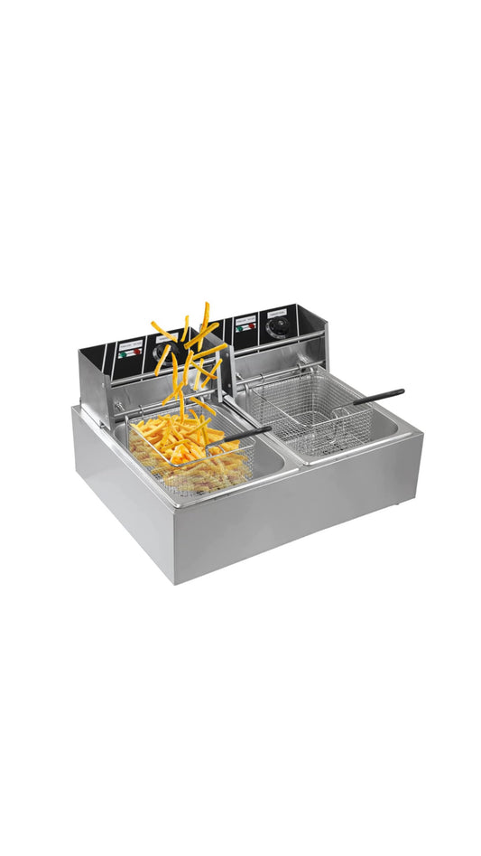 Freidora De Aceite Eléctrica Automática 12l Gran Capacidad