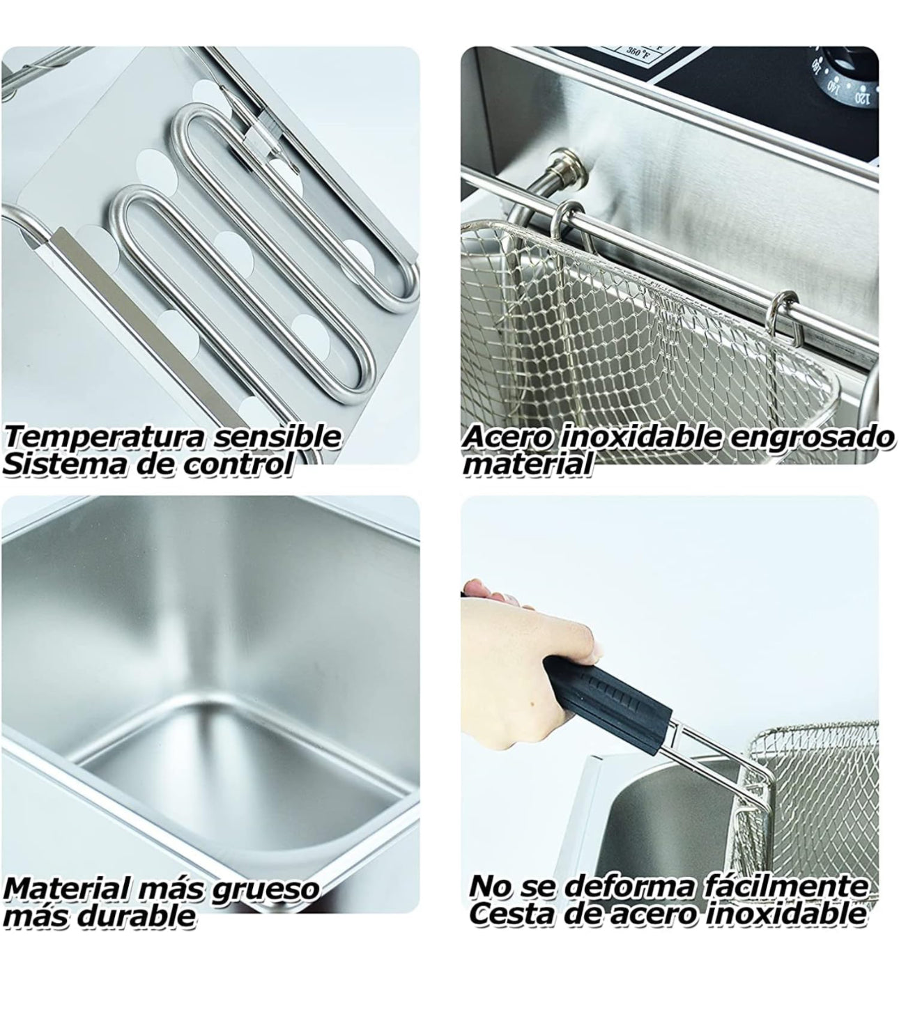 Freidora De Aceite Eléctrica Automática 12l Gran Capacidad