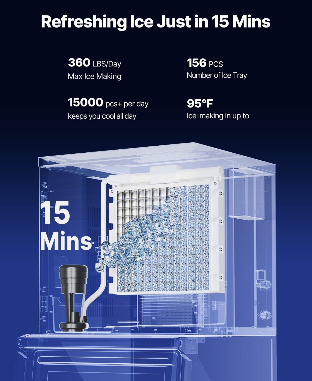 Maquina De Hielo Industrial Comercial 250kg 900w Automática